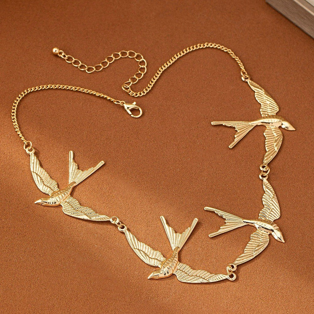 Flying Bird Collarbone Necklace