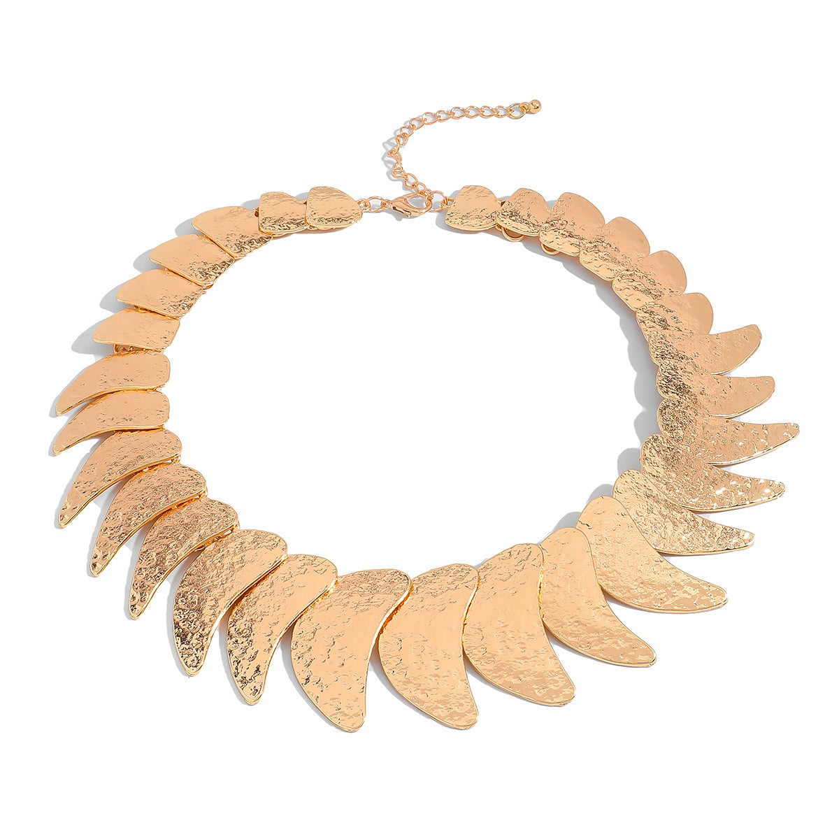Textured Crescent Collar Necklace