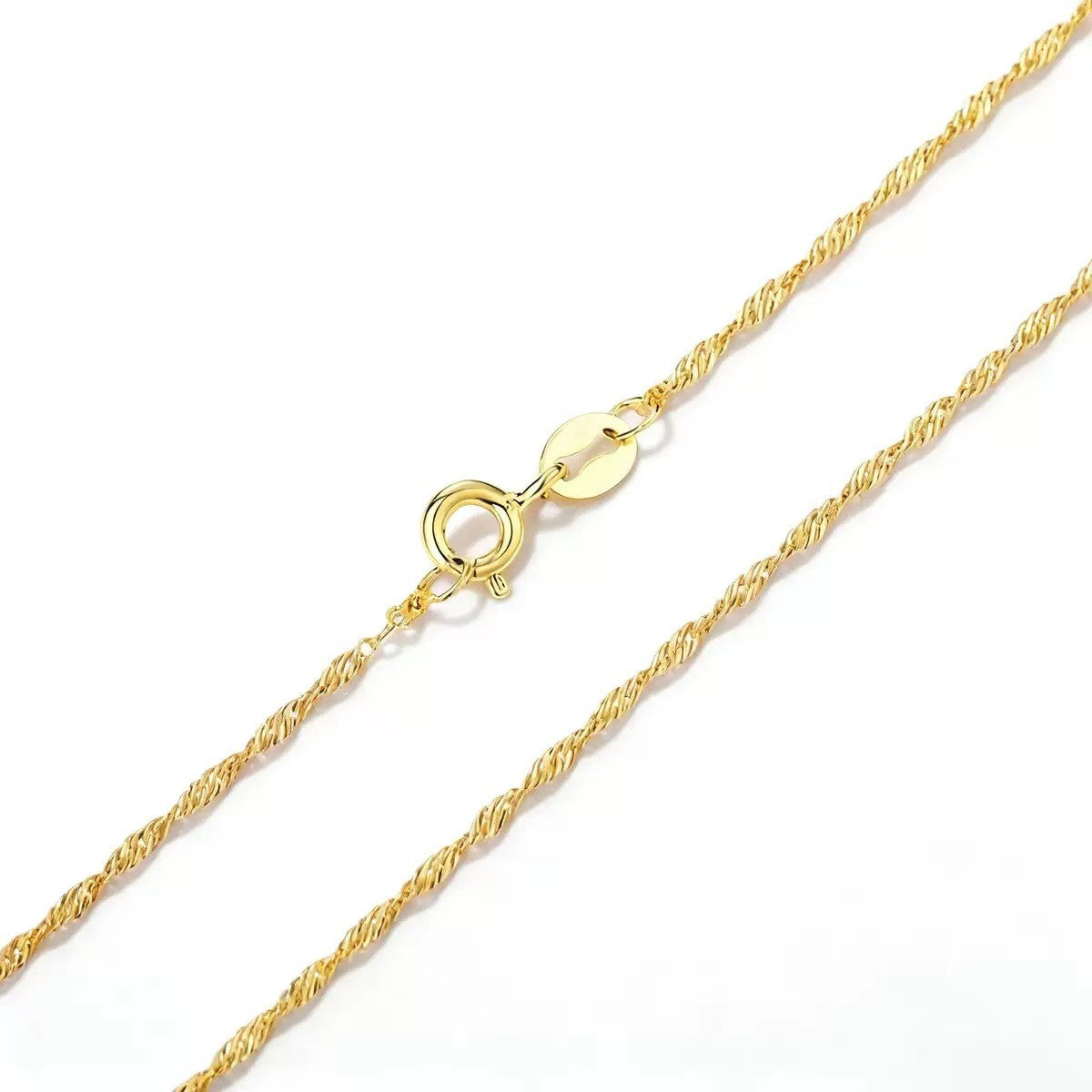 Twisted Water Wave Chain Necklace