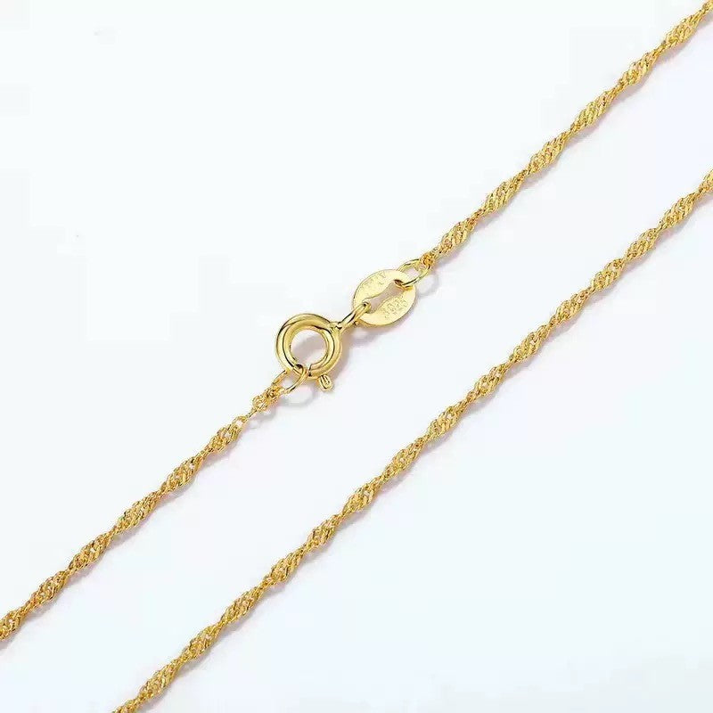 Twisted Water Wave Chain Necklace