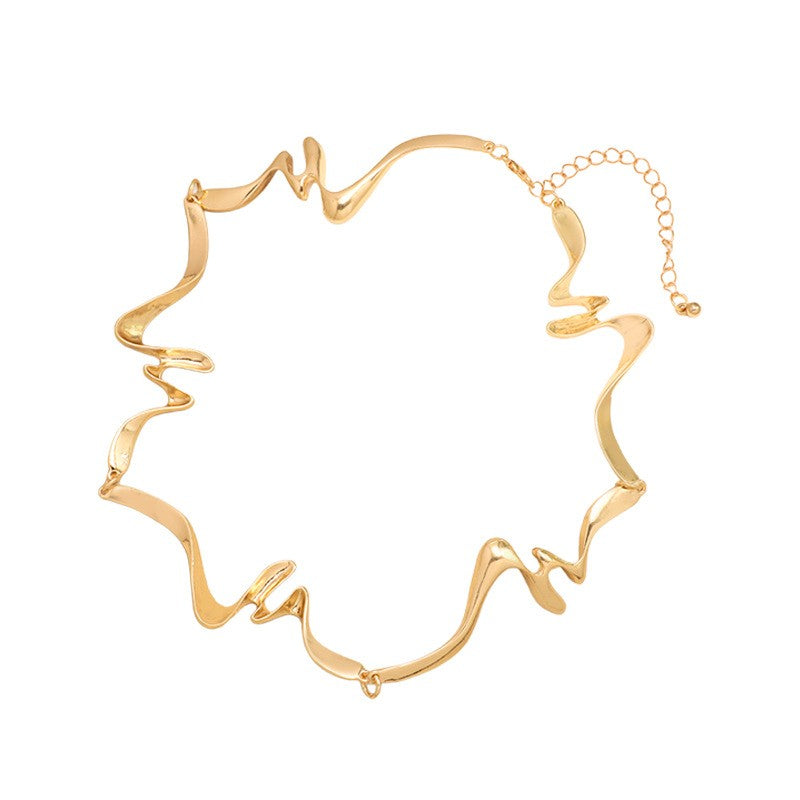 Liquid Wave Choker Necklace