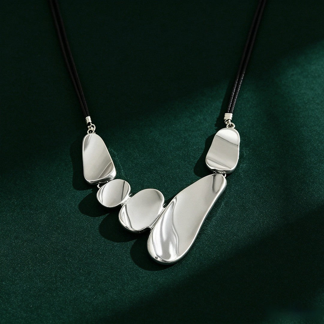 Irregular Pebble Statement Necklace