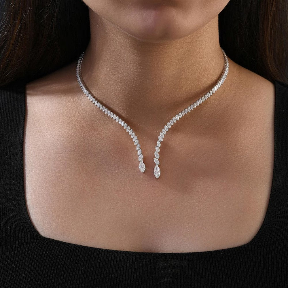 Marquise Crystal Y-Necklace
