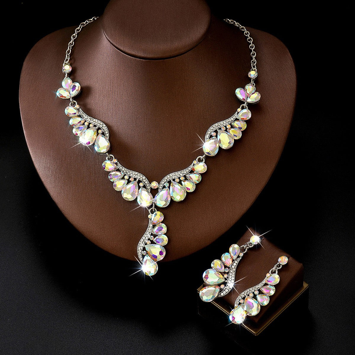 Crystal Cascade Jewelry Set