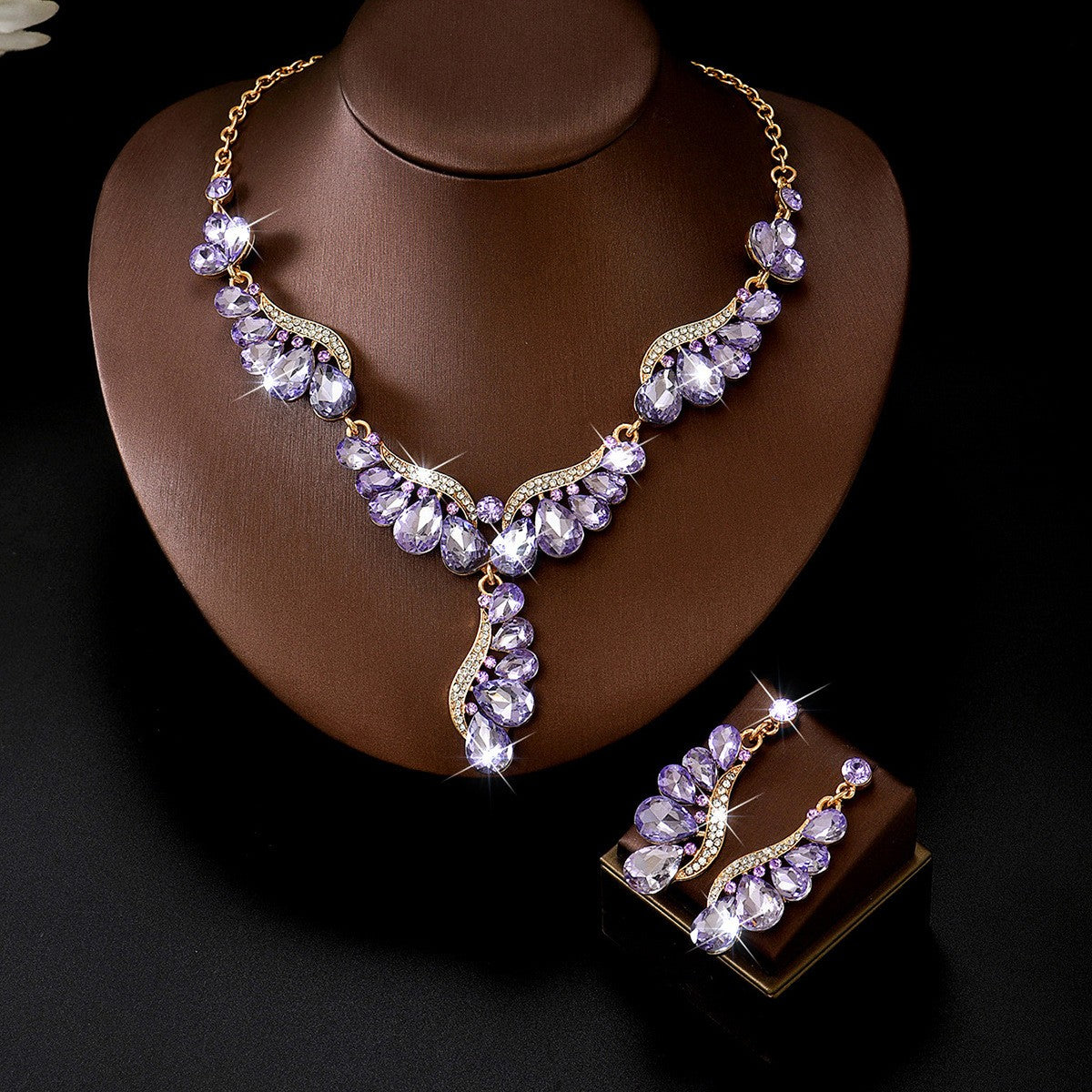 Crystal Cascade Jewelry Set