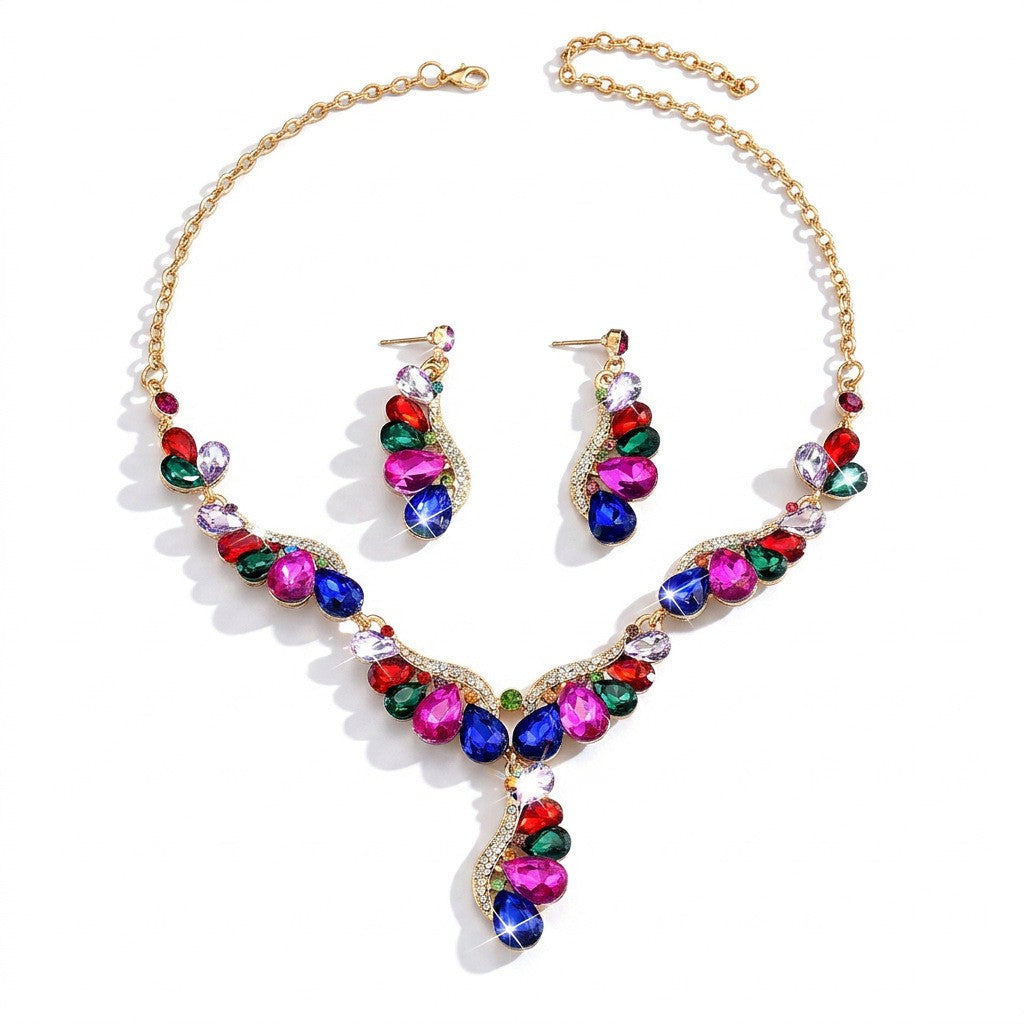 Crystal Cascade Jewelry Set