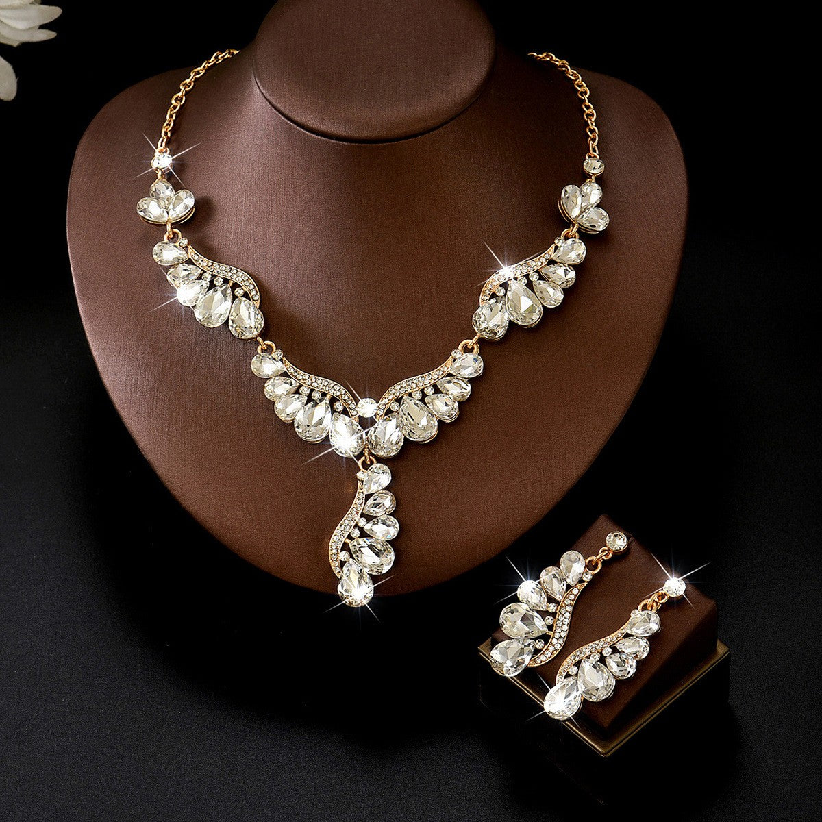 Crystal Cascade Jewelry Set