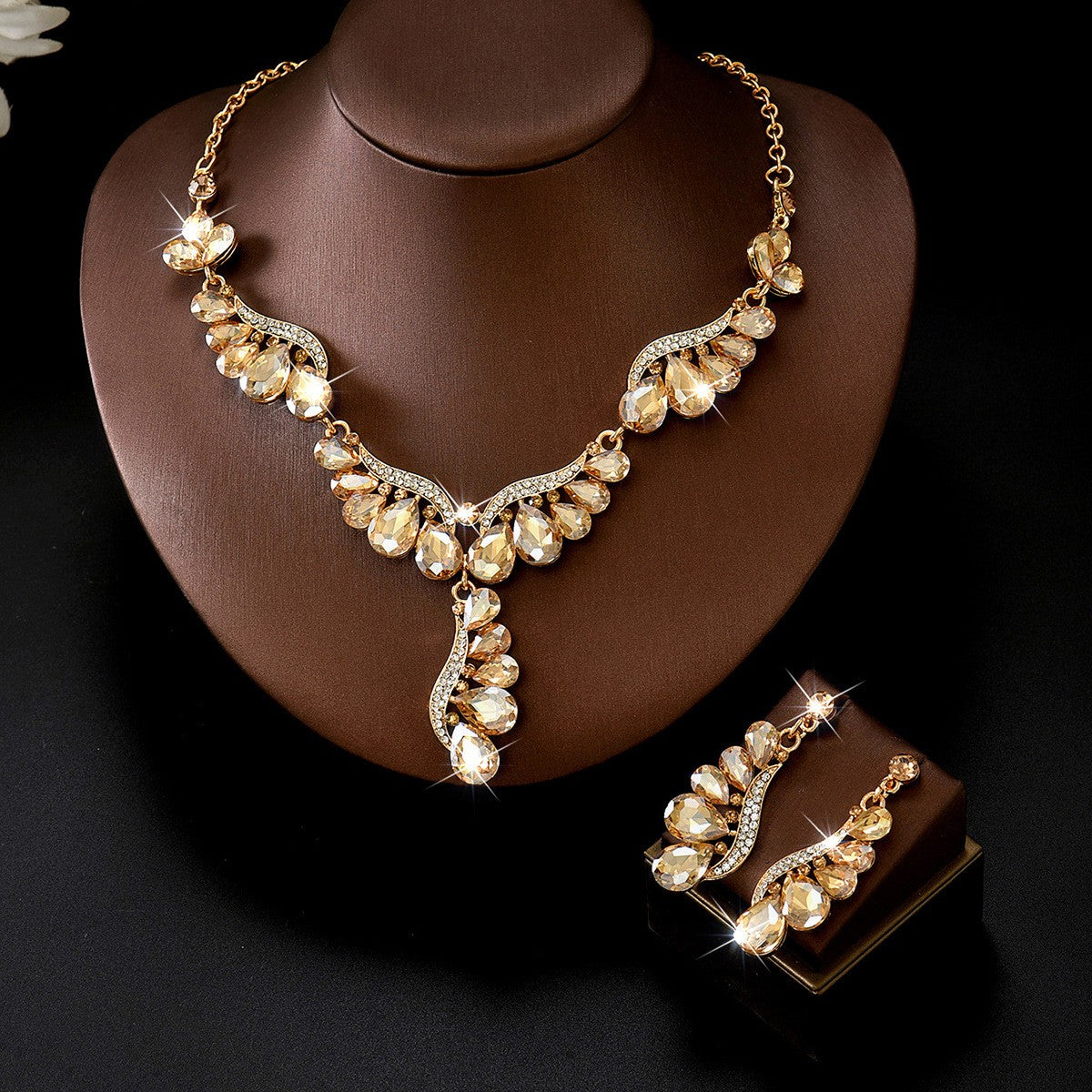 Crystal Cascade Jewelry Set