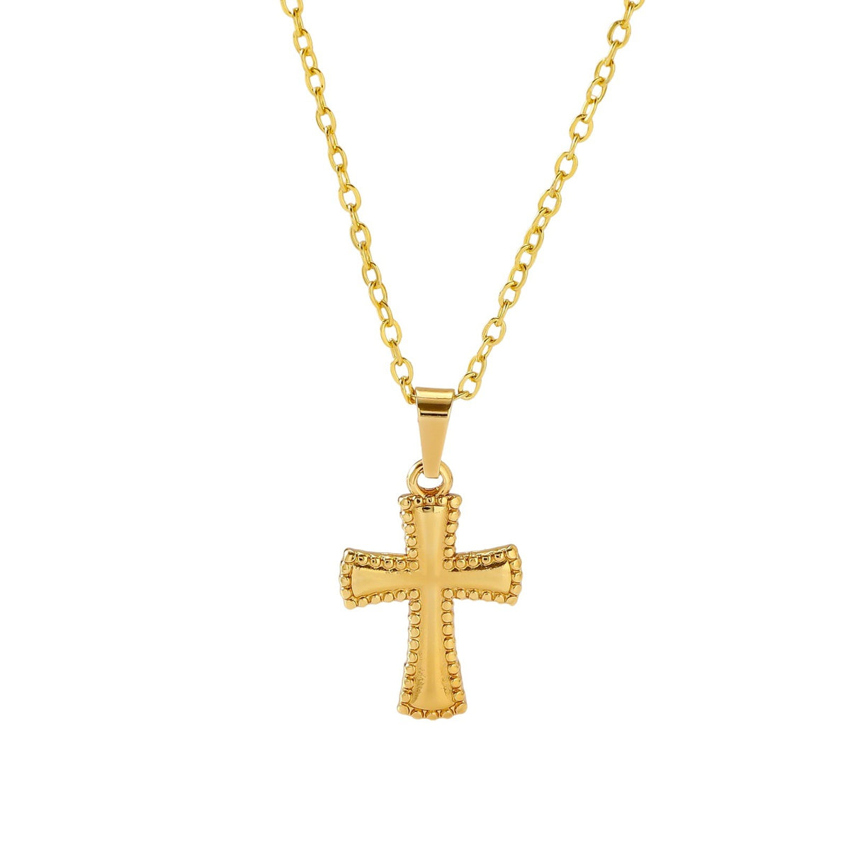 Lace Border Cross Necklace