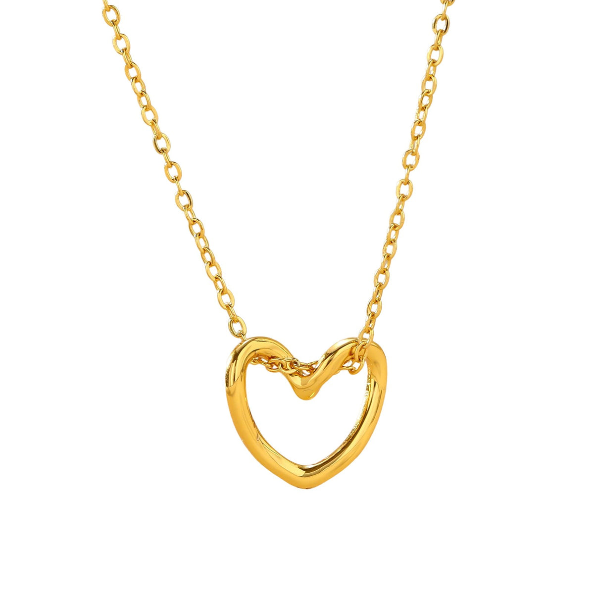 Open Heart Loop Necklace