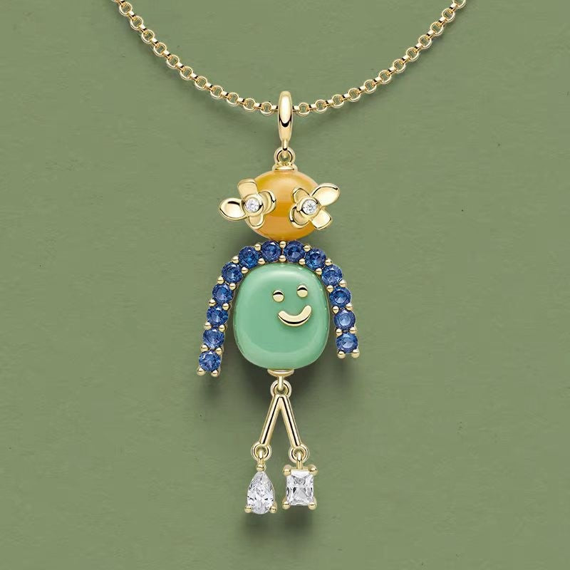 Colorful Resin Charm Necklace