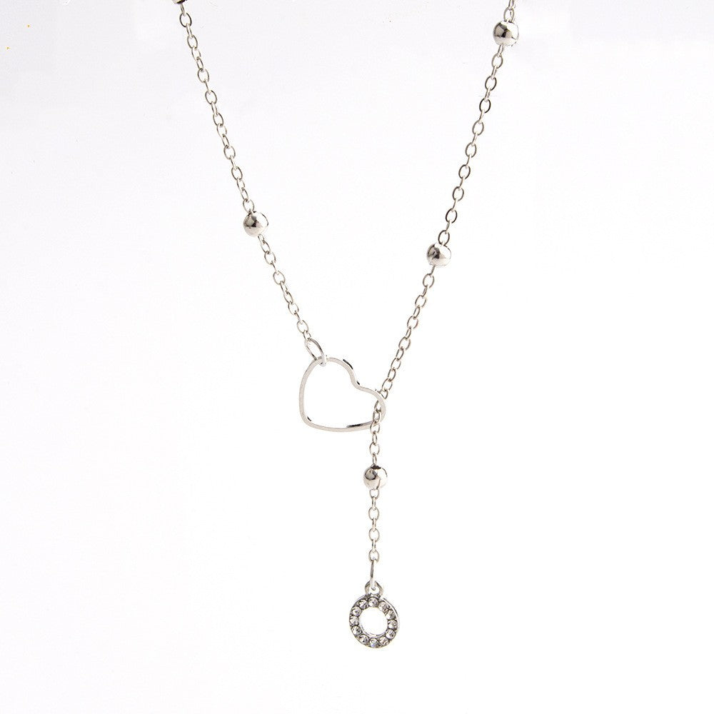 Heart & Initial Drop Necklace