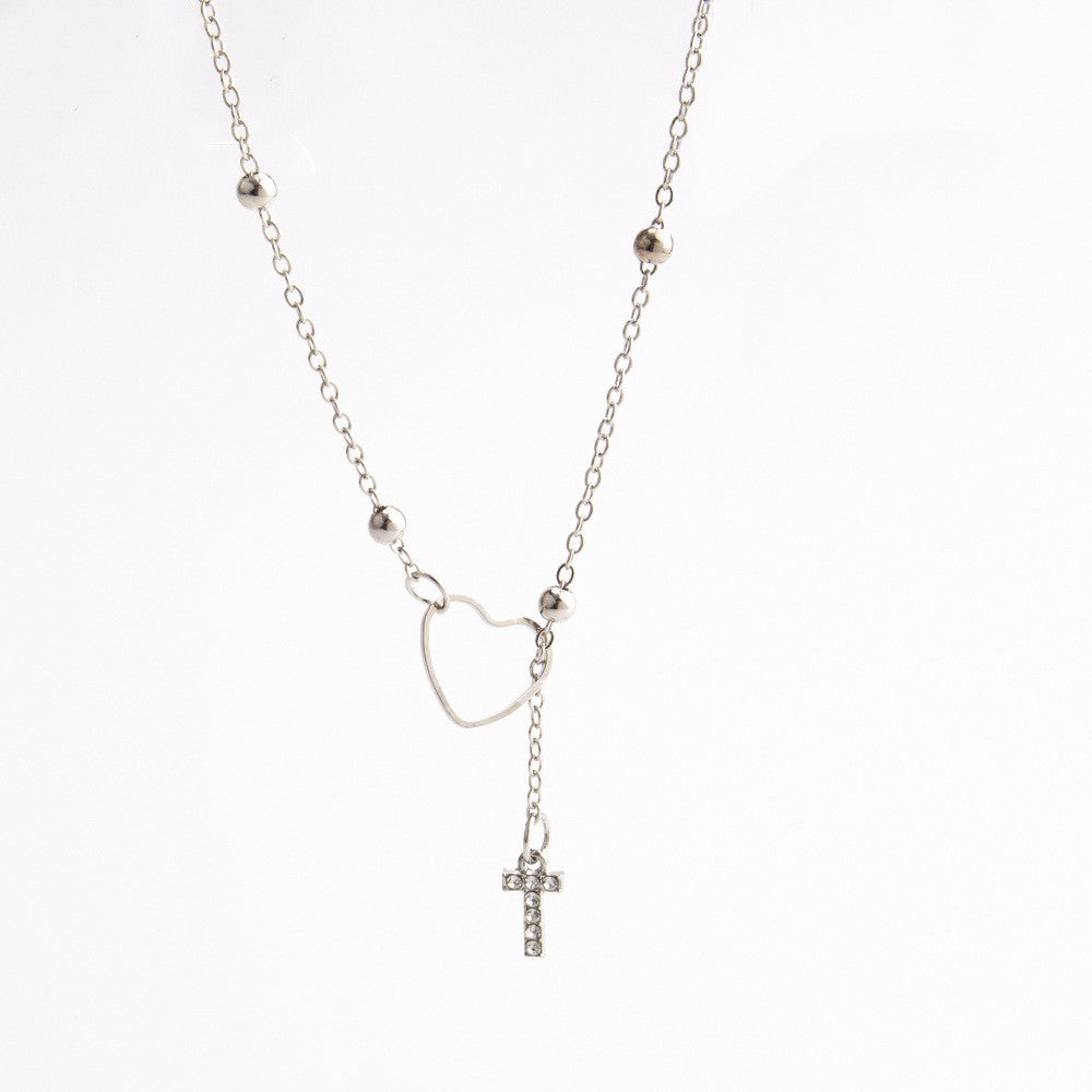 Heart & Initial Drop Necklace
