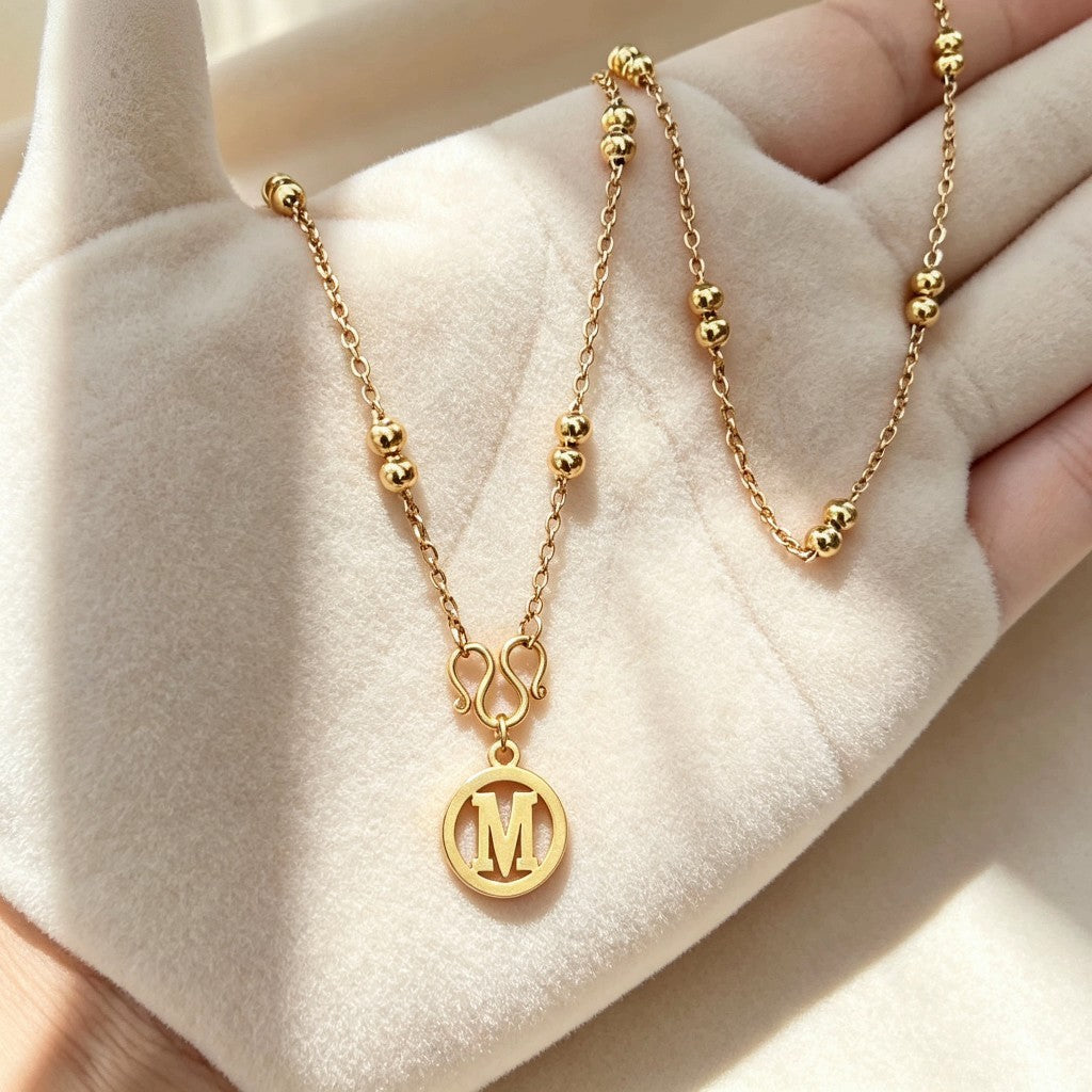 Initial Love Knot Necklace