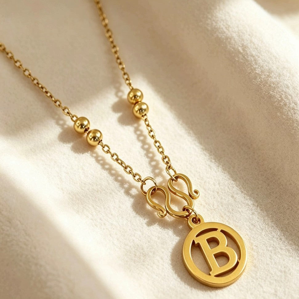 Initial Love Knot Necklace