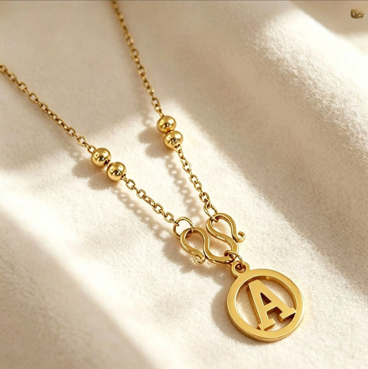 Initial Love Knot Necklace