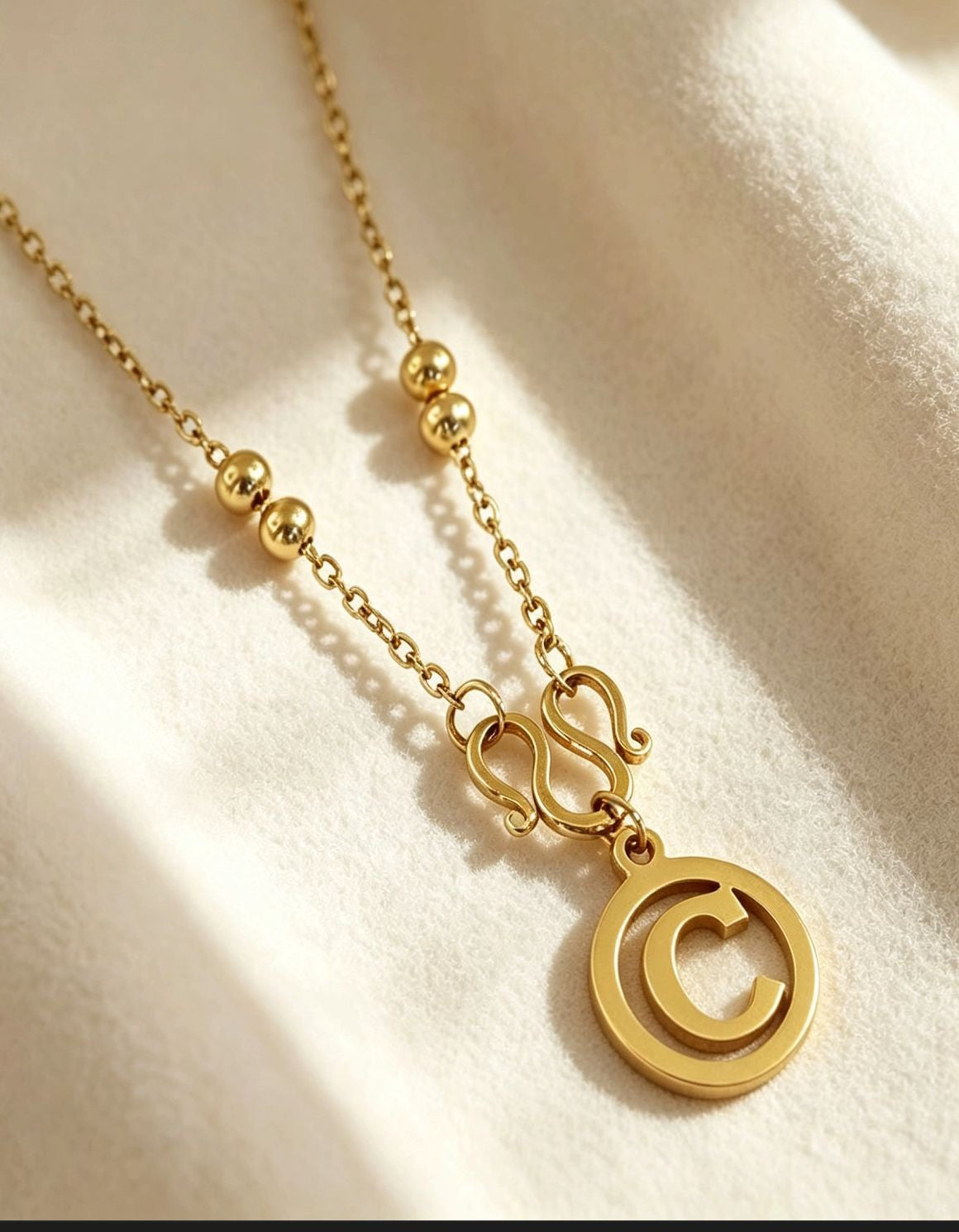 Initial Love Knot Necklace