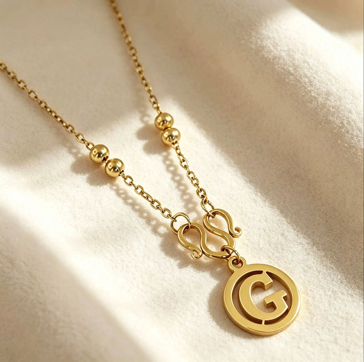 Initial Love Knot Necklace
