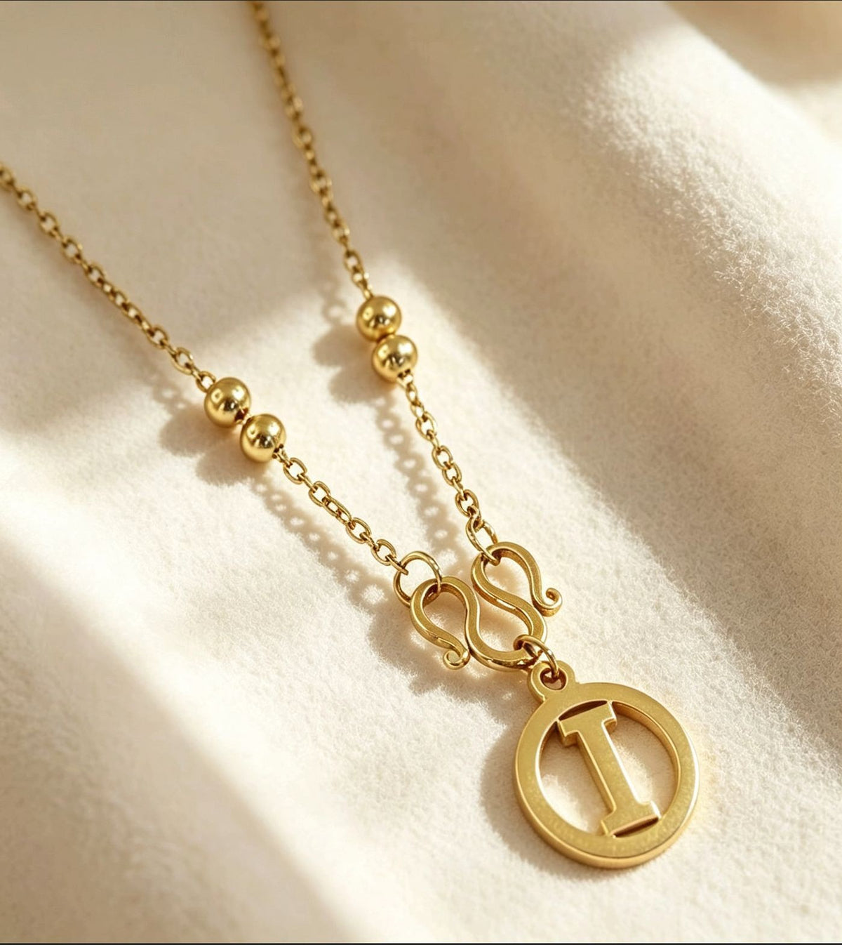 Initial Love Knot Necklace