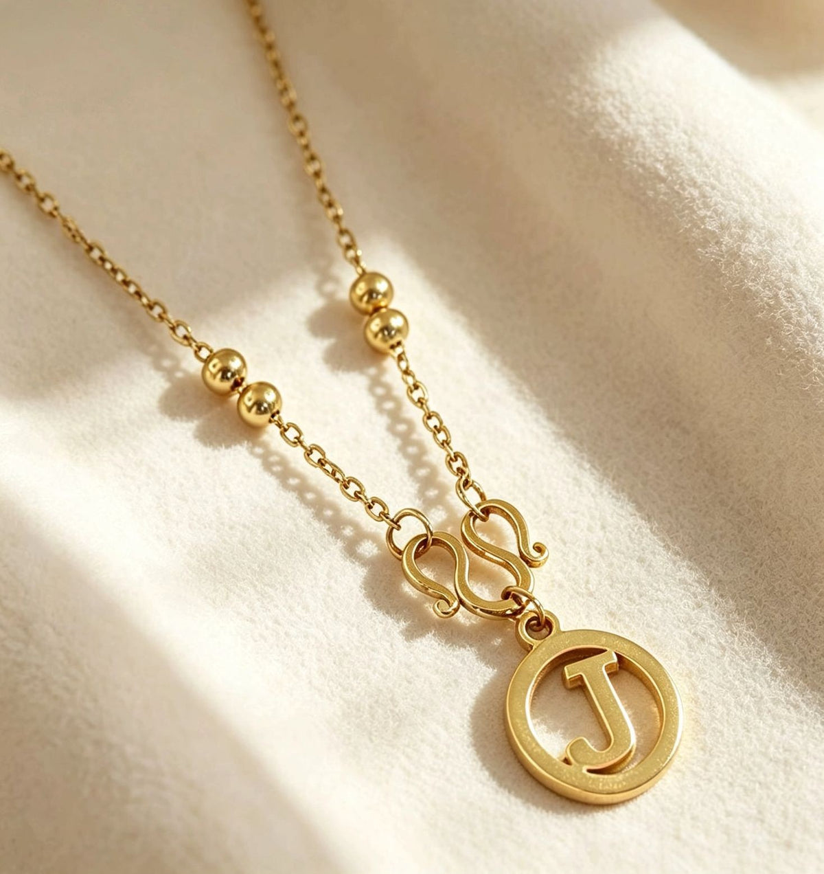 Initial Love Knot Necklace