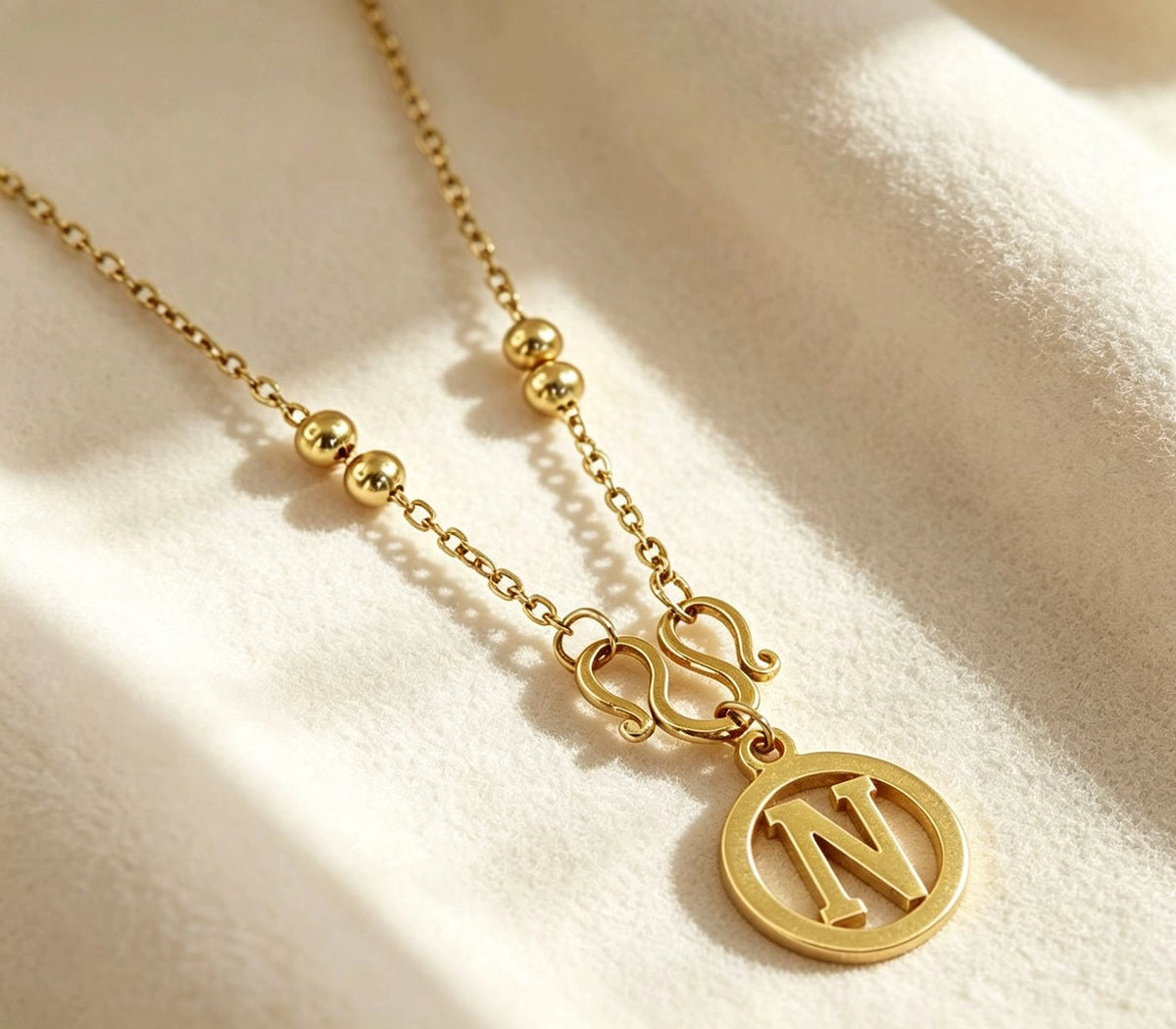 Initial Love Knot Necklace