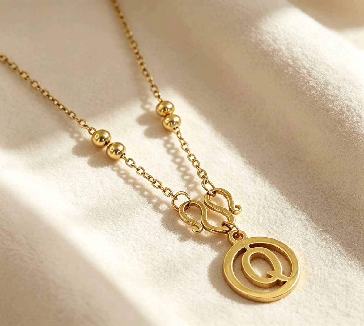Initial Love Knot Necklace