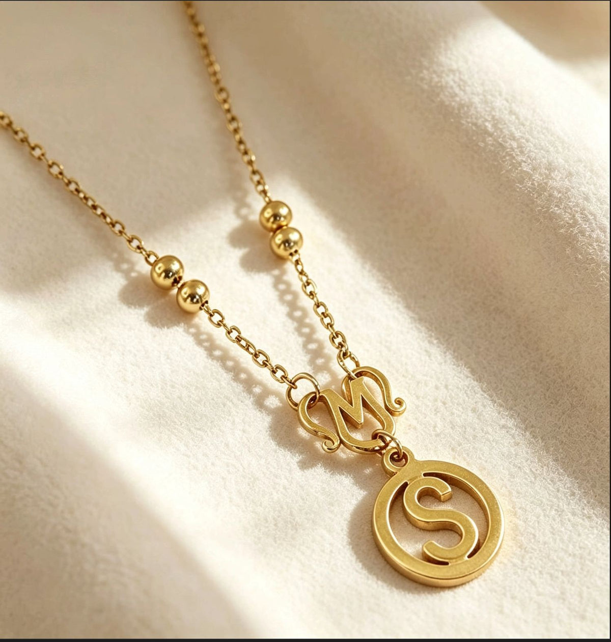 Initial Love Knot Necklace