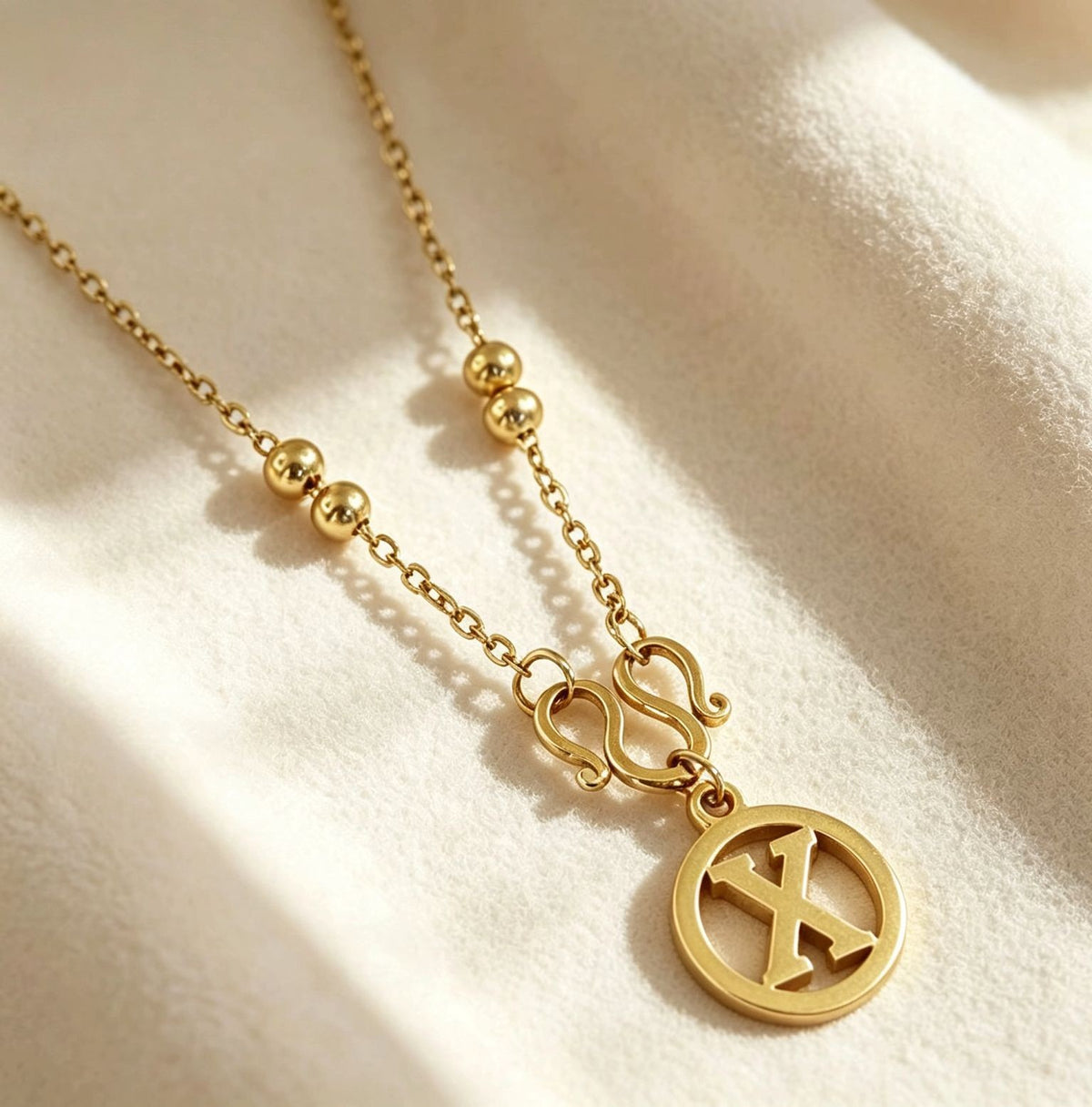Initial Love Knot Necklace