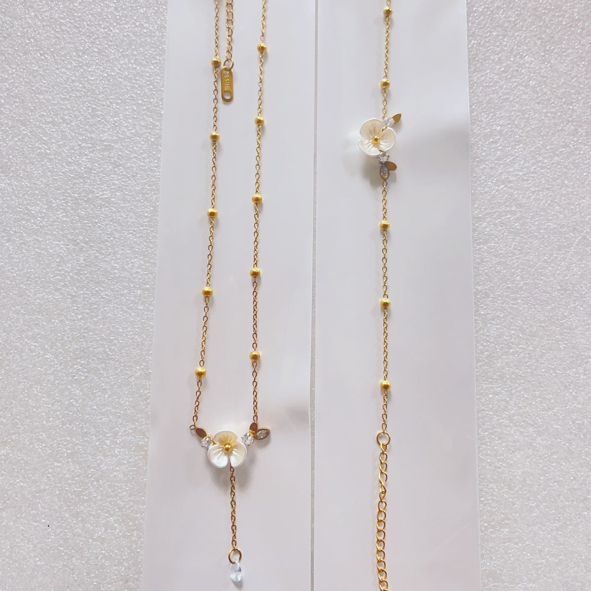 Camellia Flower Necklace Set