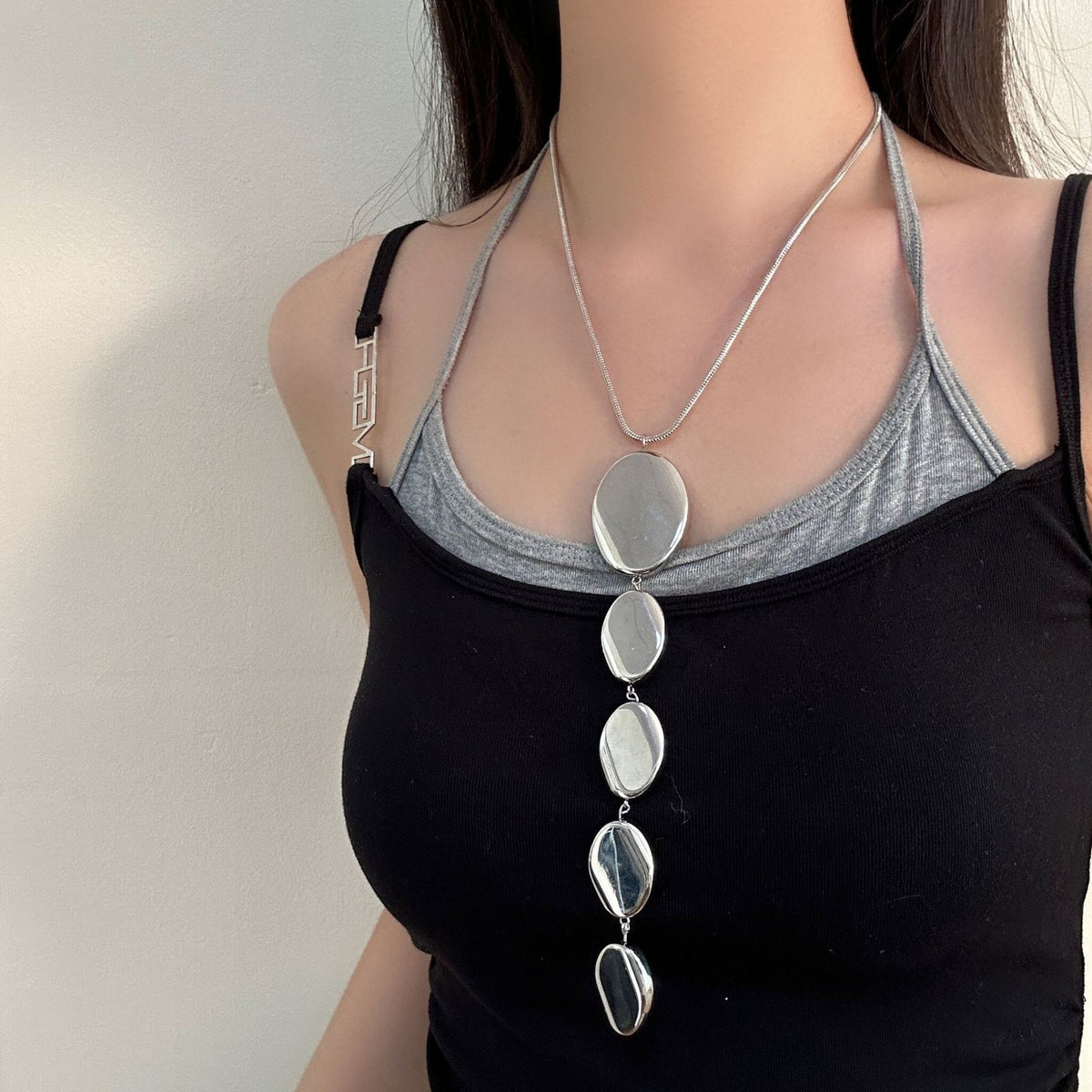 Smooth Oval Link Necklace & Earring Set