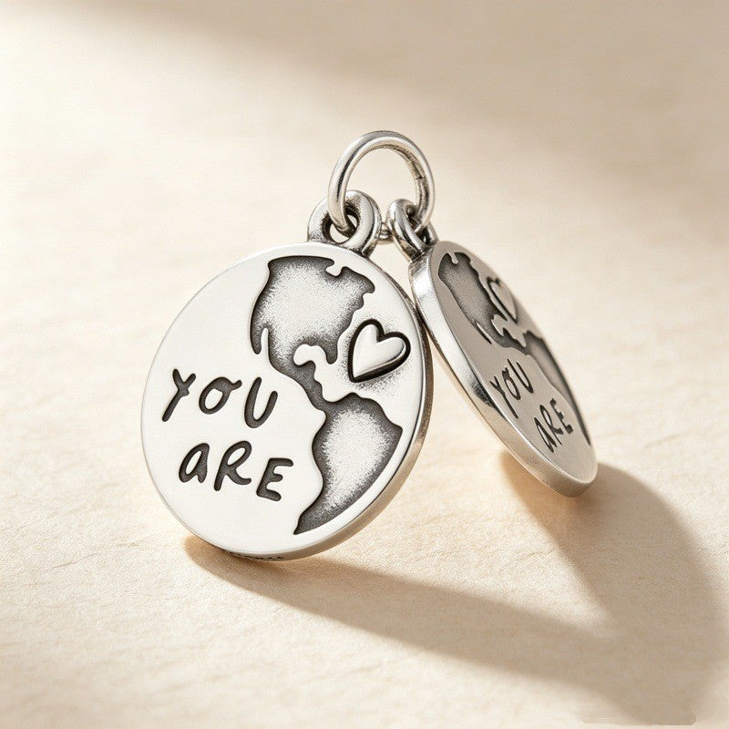 You Are My World Globe Pendant