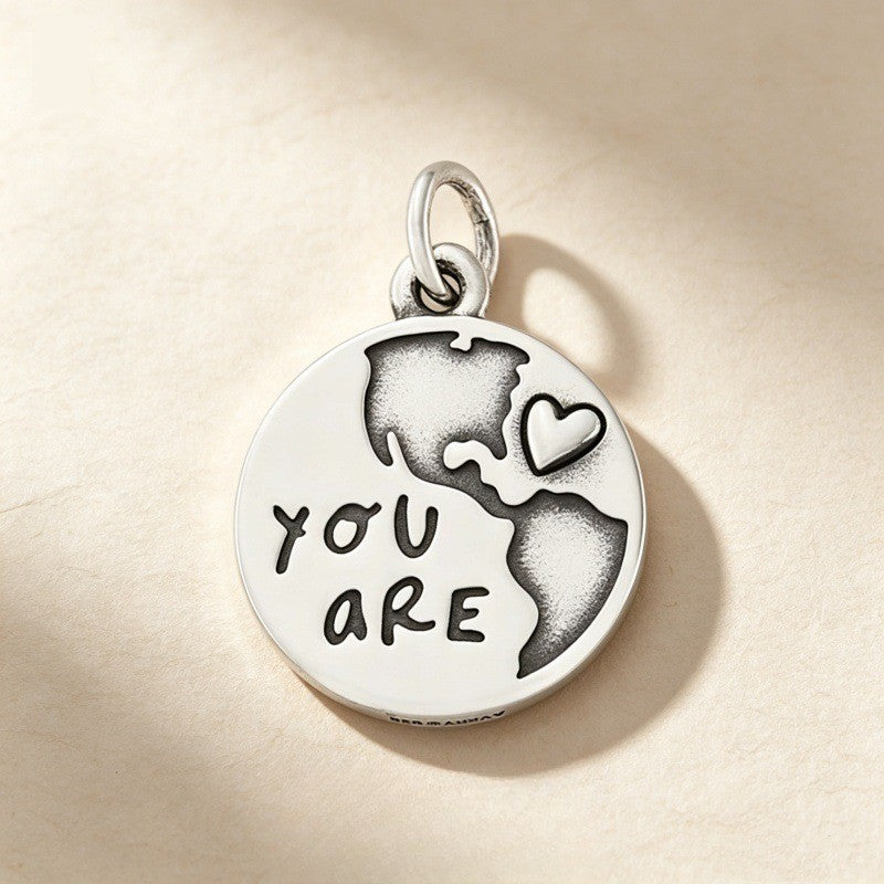 You Are My World Globe Pendant