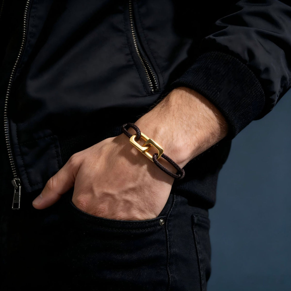 Square Link Braided Bracelet