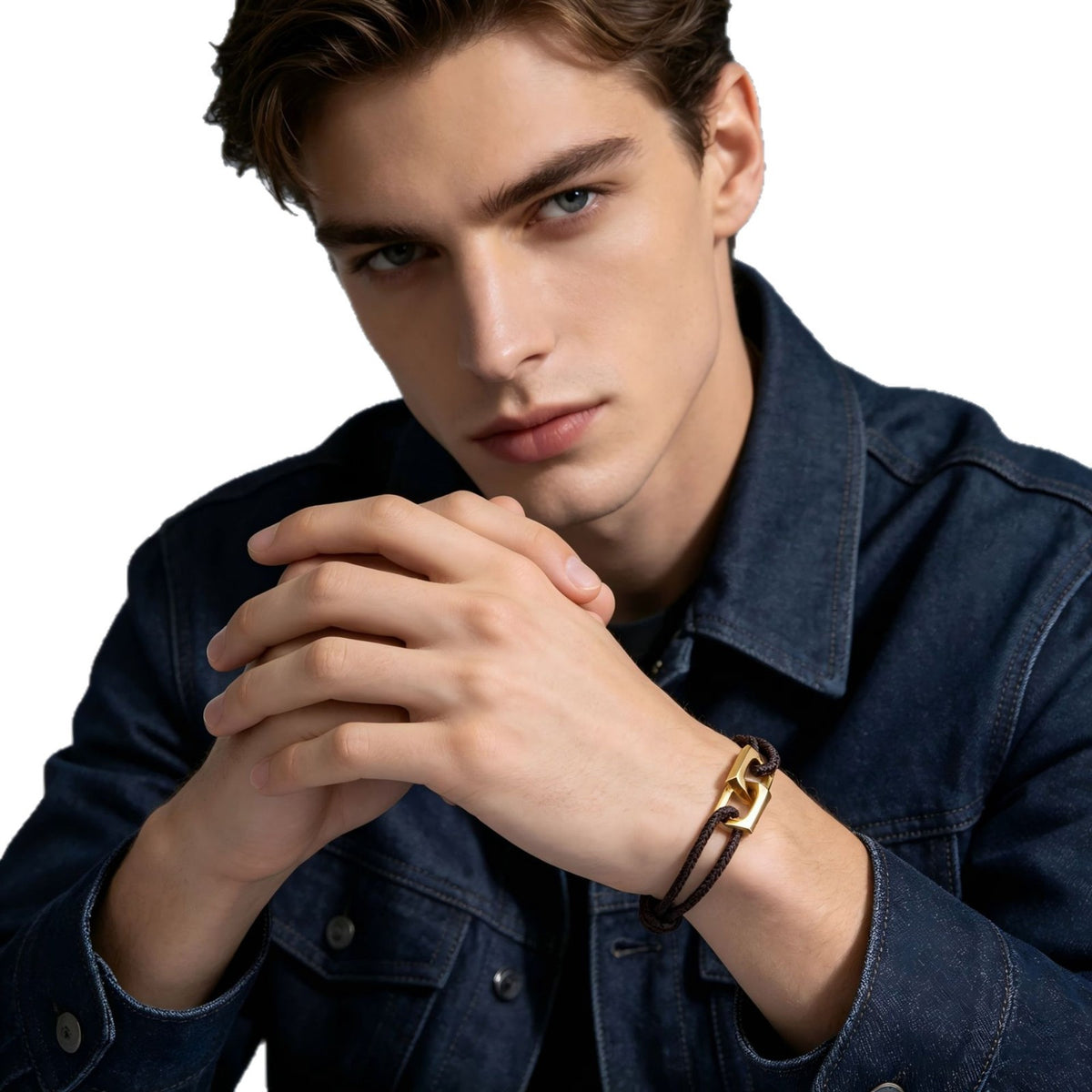 Square Link Braided Bracelet