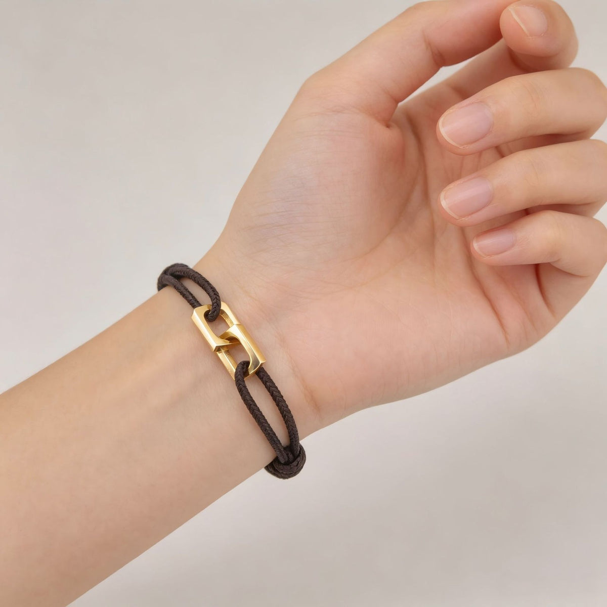 Square Link Braided Bracelet