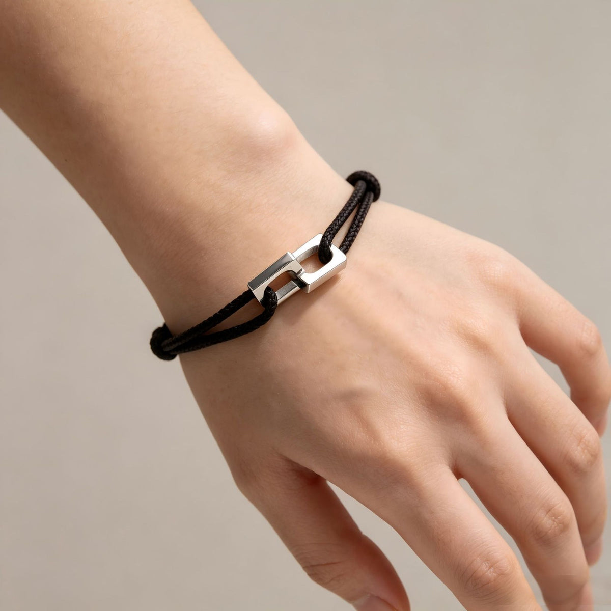 Square Link Braided Bracelet