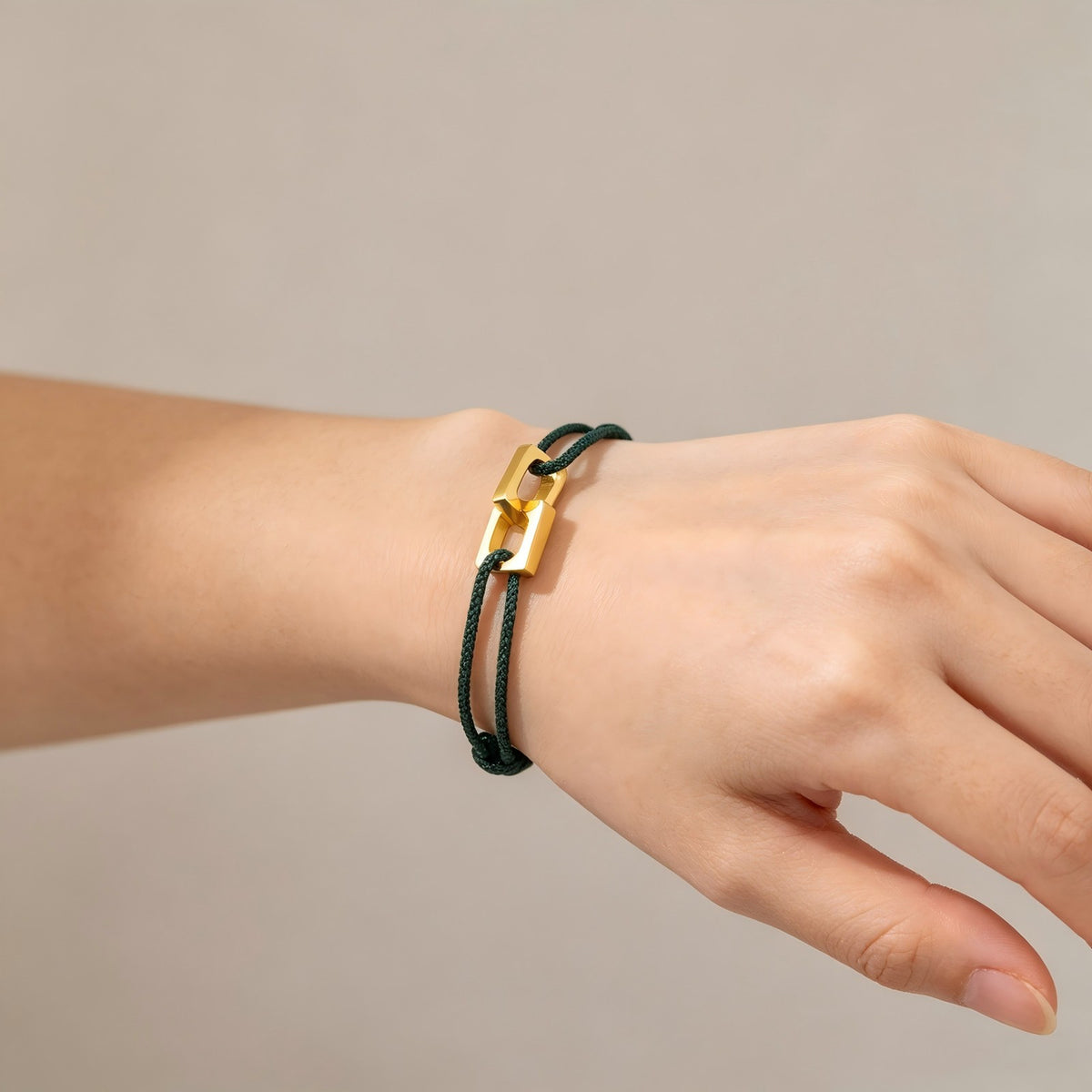 Square Link Braided Bracelet