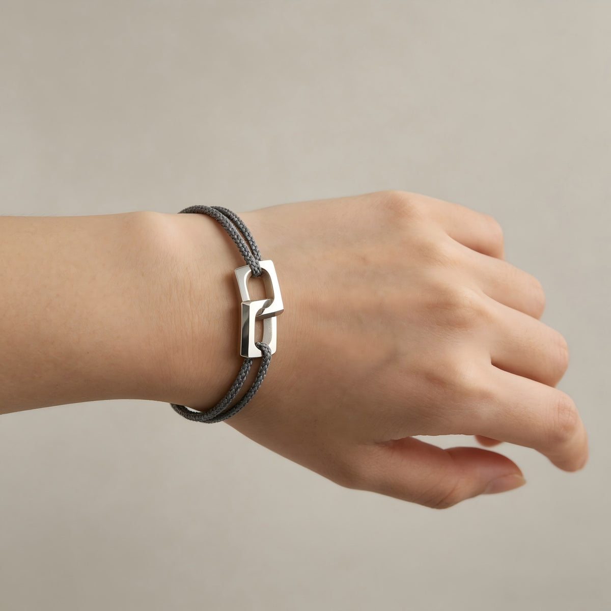 Square Link Braided Bracelet