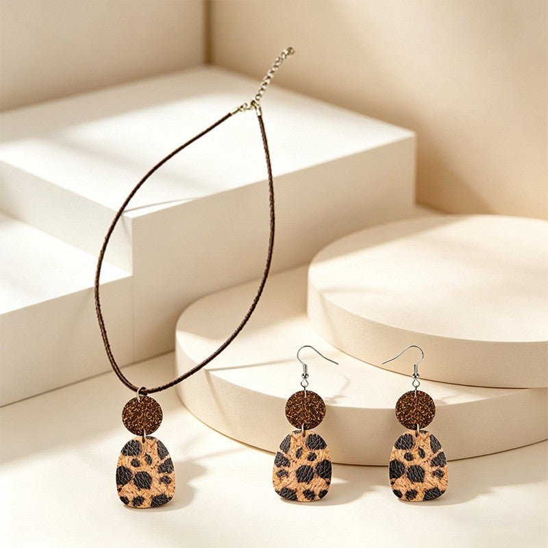 Leopard Print Pendant Set