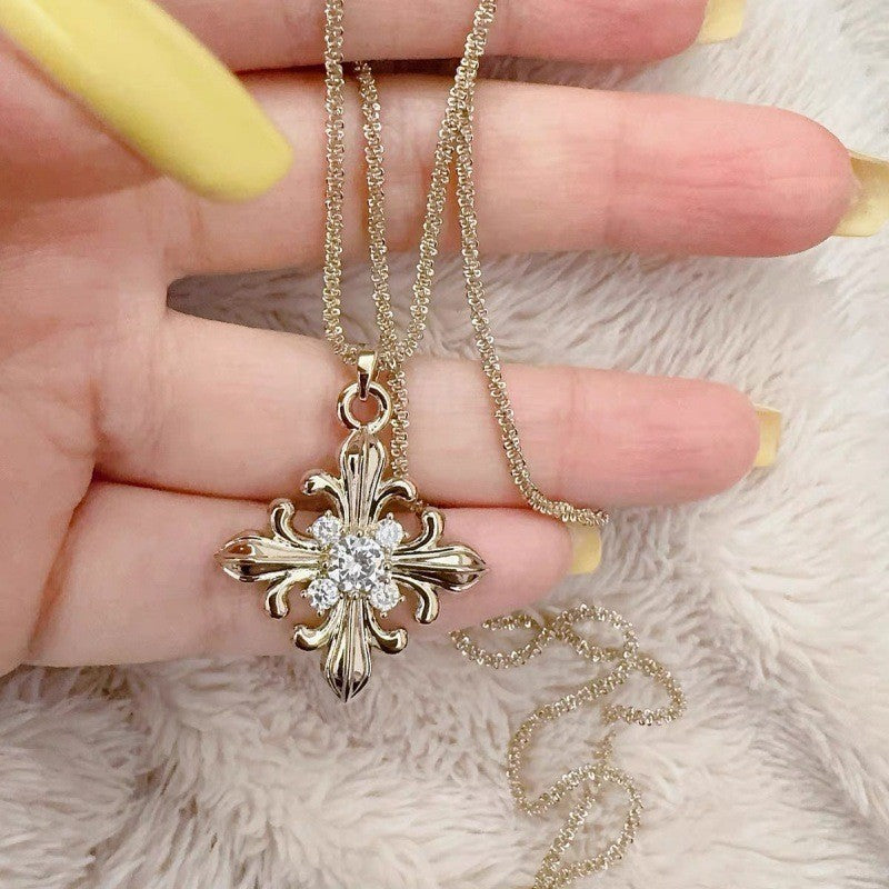 Crystal Fleur-de-Lis Necklace