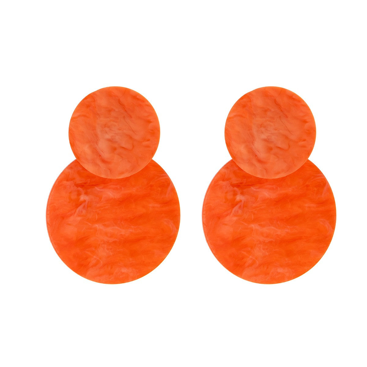 Swirl Texture Double Disc Earrings