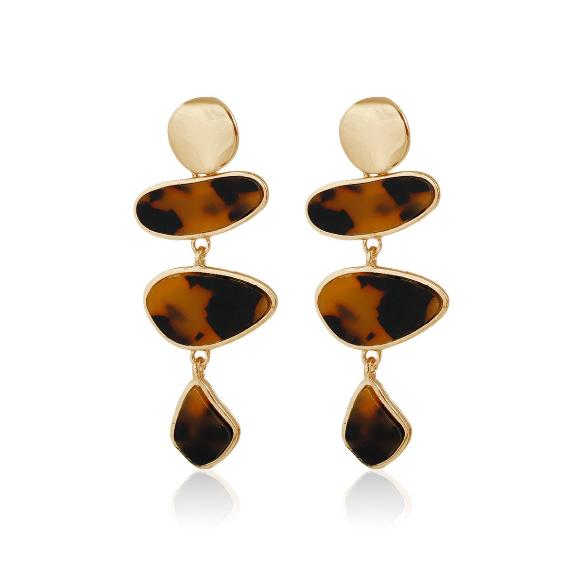 Tortoise Shell Cascade Necklace & Earring Set