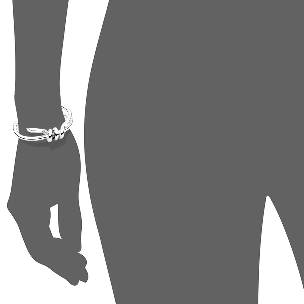 Double Loop Knot Cuff Bracelet