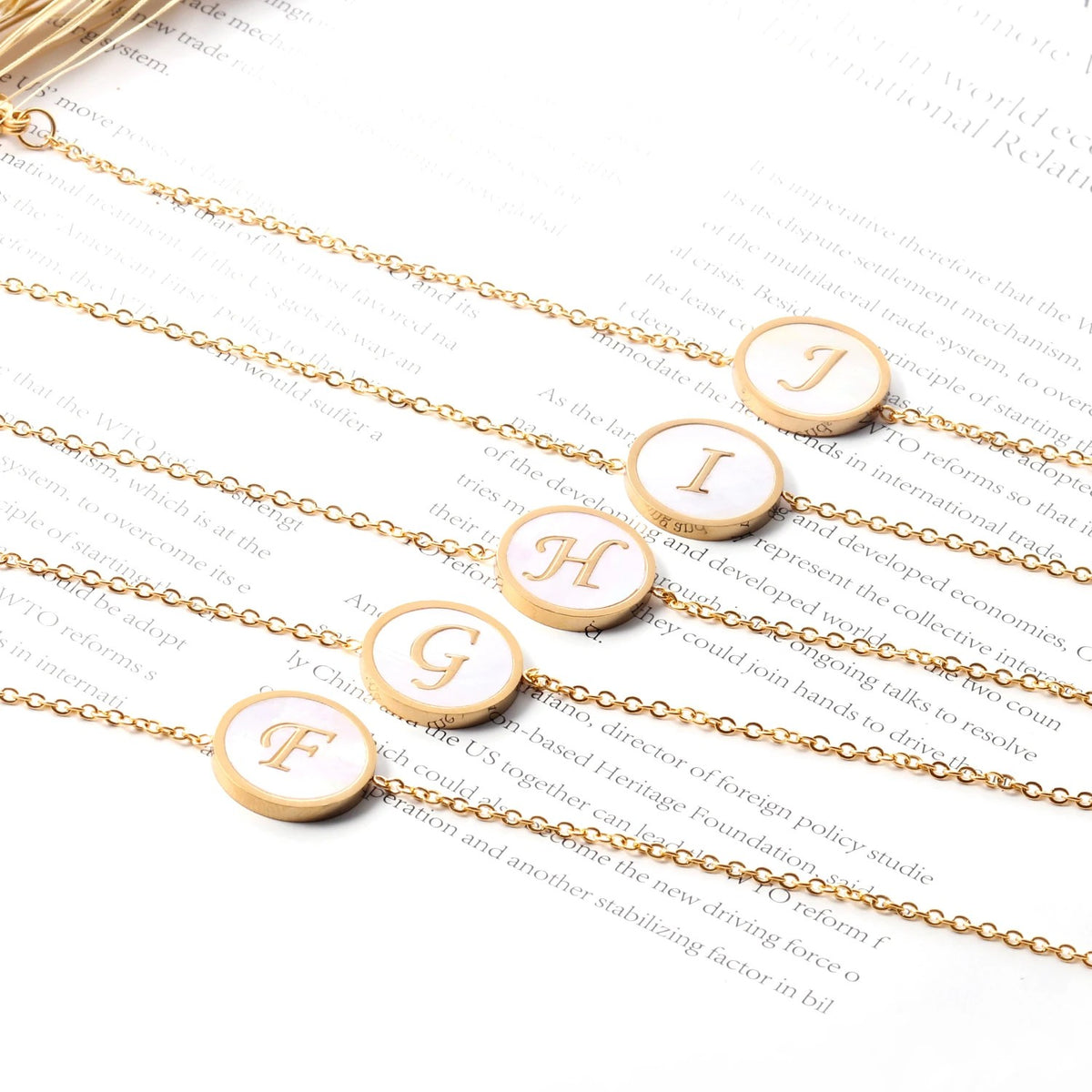 Iridescent Initial Disc Bracelet