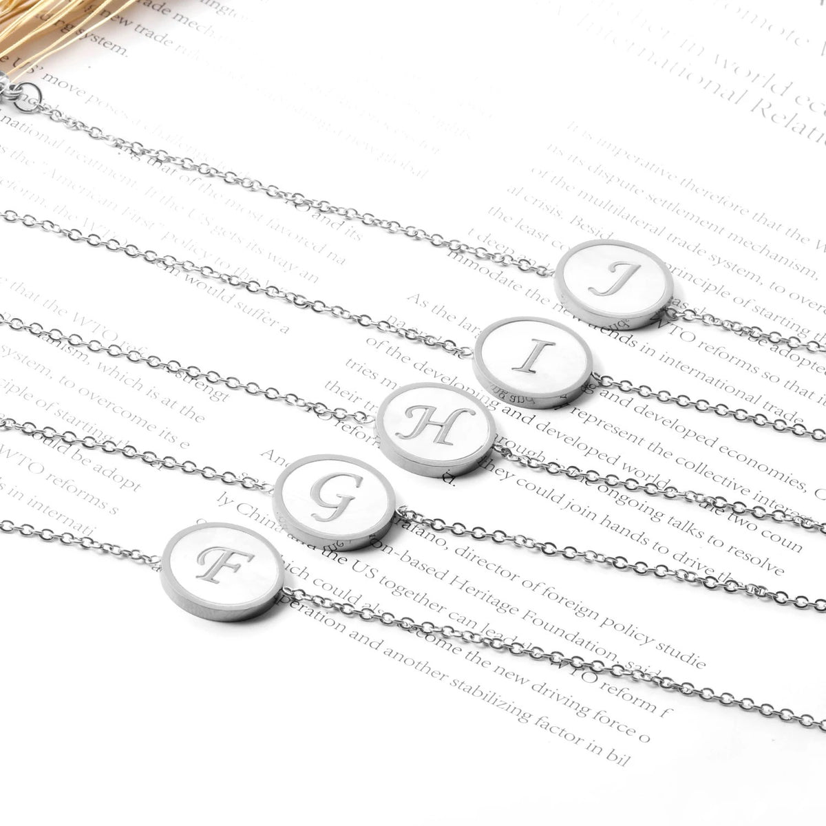 Iridescent Initial Disc Bracelet