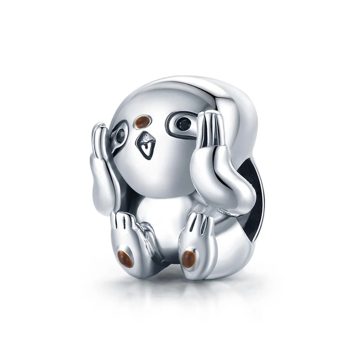 Covered Eyes Sloth Charm