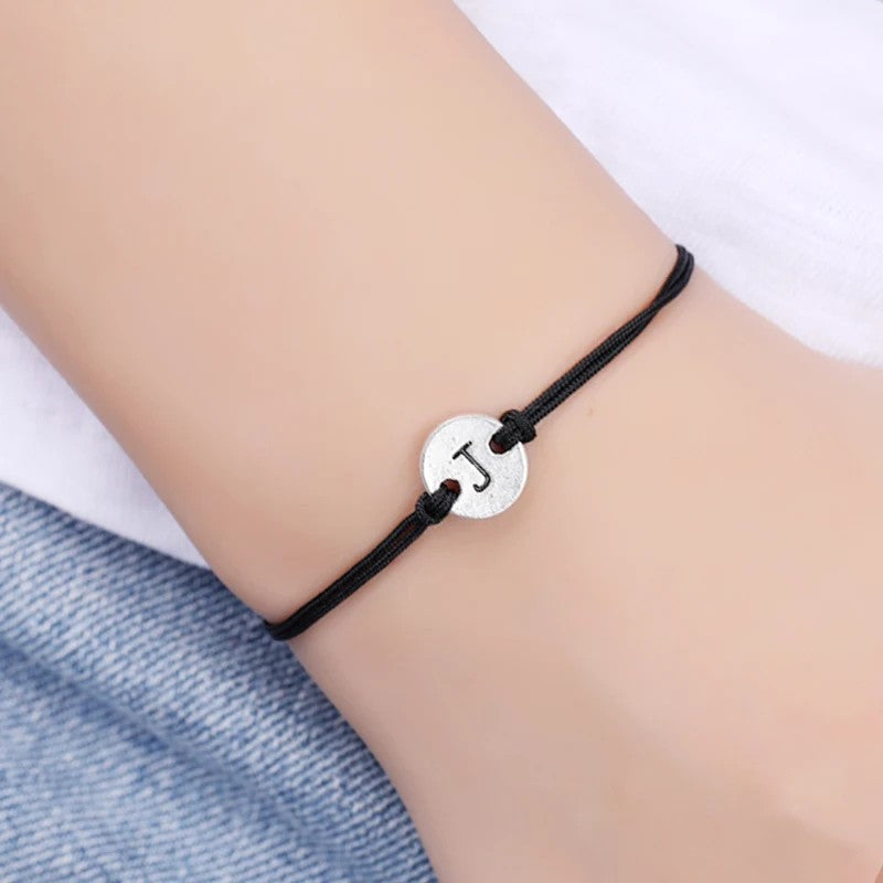Initial Disc Charm Bracelet
