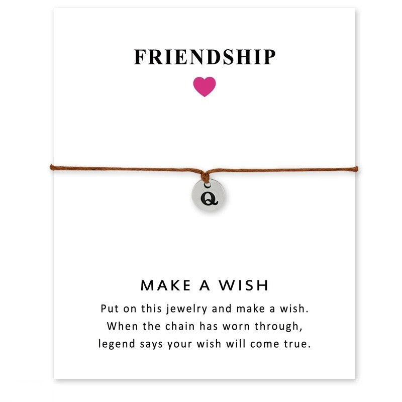 Initial Disc Charm Bracelet