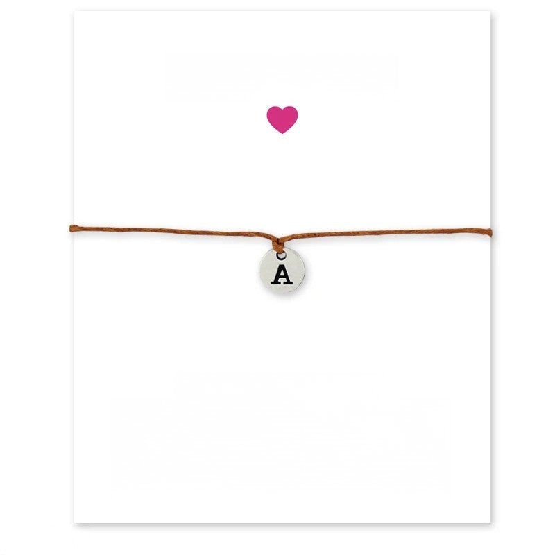Initial Disc Charm Bracelet