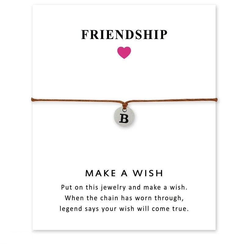 Initial Disc Charm Bracelet